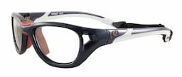 Shiny Navy-White frame/Clear Silver Mirror lenses  (ages 7-12)